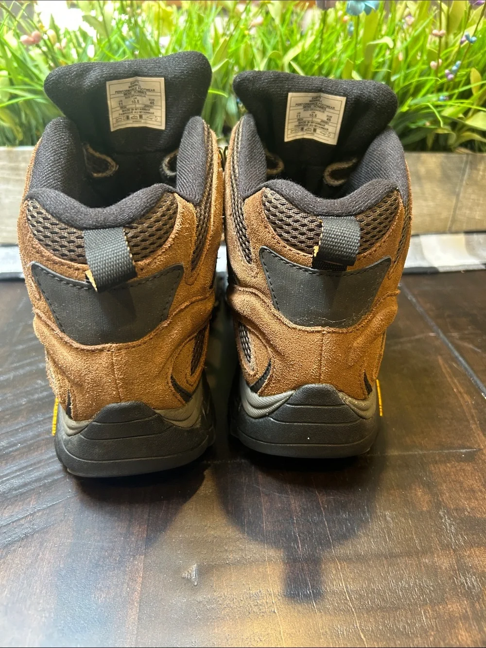 Merrell Moab Brown and Black Suede-Mesh Hiking Boots Size 11